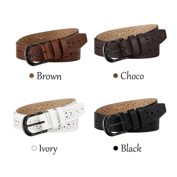 Beanple Punched Bohemian Ethnic Leather Belt