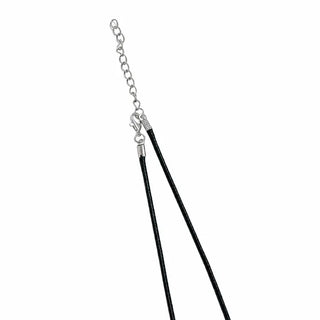 Black String Spiral Sun Maki Sun Silver Pendant Necklace 2 Types