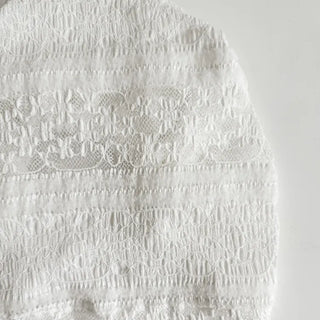 Cottage Lace Flower See-through Bandana Strap Hat