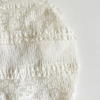Cottage Lace Flower See-through Bandana Strap Hat