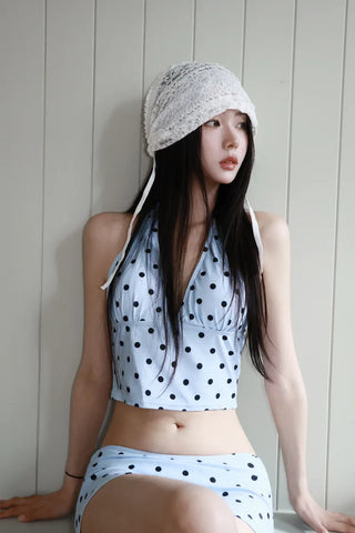 Cottage Lace Flower See-through Bandana Strap Hat