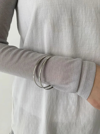 Hot Summer Metal Curved Bold Twist One-Touch Open Bangle Bracelet Collection