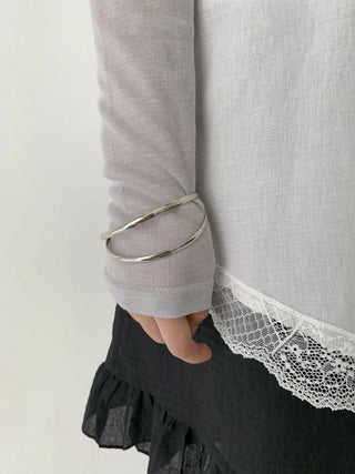 Hot Summer Metal Curved Bold Twist One-Touch Open Bangle Bracelet Collection