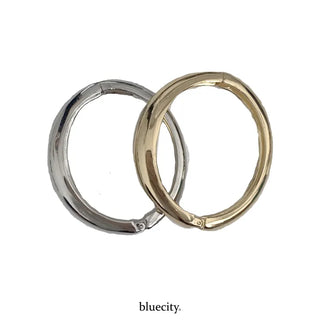 Hot Summer Metal Curved Bold Twist One-Touch Open Bangle Bracelet Collection