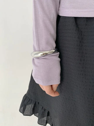 Hot Summer Metal Curved Bold Twist One-Touch Open Bangle Bracelet Collection