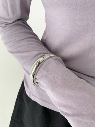 Hot Summer Metal Curved Bold Twist One-Touch Open Bangle Bracelet Collection