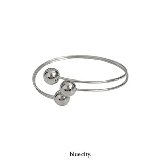 Hot Summer Metal Curved Bold Twist One-Touch Open Bangle Bracelet Collection
