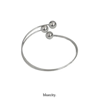 Hot Summer Metal Curved Bold Twist One-Touch Open Bangle Bracelet Collection
