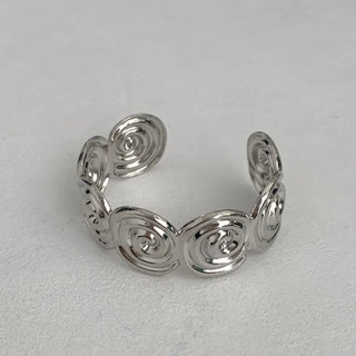 Hot Summer Metal Curved Bold Twist One-Touch Open Bangle Bracelet Collection