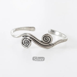 Hot Summer Metal Curved Bold Twist One-Touch Open Bangle Bracelet Collection