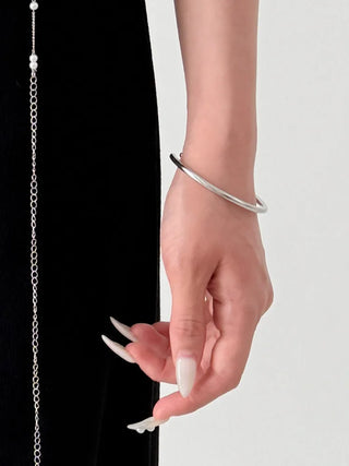 Hot Summer Metal Curved Bold Twist One-Touch Open Bangle Bracelet Collection