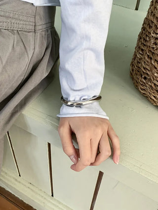 Hot Summer Metal Curved Bold Twist One-Touch Open Bangle Bracelet Collection