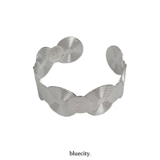 Hot Summer Metal Curved Bold Twist One-Touch Open Bangle Bracelet Collection