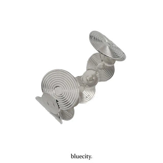Hot Summer Metal Curved Bold Twist One-Touch Open Bangle Bracelet Collection