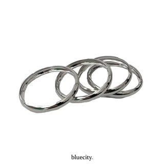Hot Summer Metal Curved Bold Twist One-Touch Open Bangle Bracelet Collection
