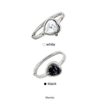 Heart Bangle Metal Bold Bracelet Wristwatch