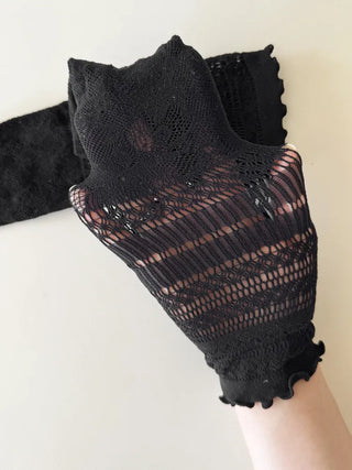 Tabi Lace Mesh Toe Flip-flops Summer Long Socks