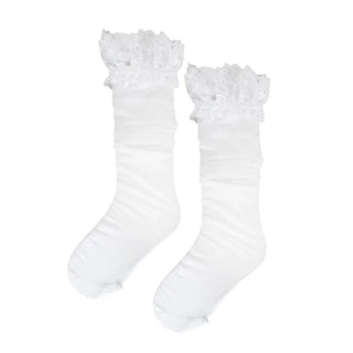 See-through Lace Chiffon Knee Socks Stockings