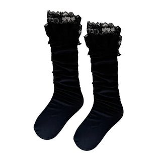 See-through Lace Chiffon Knee Socks Stockings