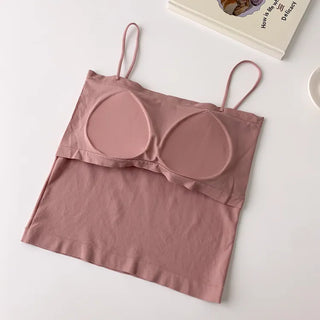 Soft Cheese Square Sleeveless Bralette in 2 Lengths