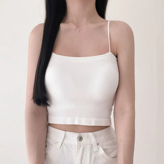 Soft Cheese Square Sleeveless Bralette in 2 Lengths