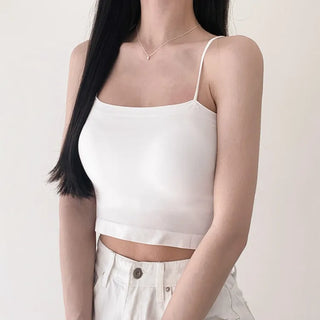 Soft Cheese Square Sleeveless Bralette in 2 Lengths