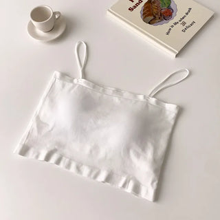 Soft Cheese Square Sleeveless Bralette in 2 Lengths