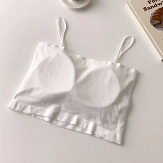Soft Cheese Square Sleeveless Bralette in 2 Lengths