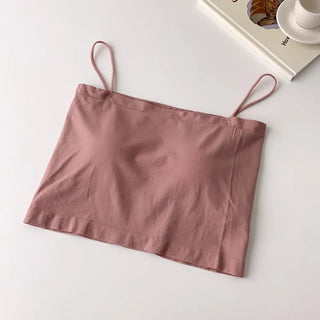Soft Cheese Square Sleeveless Bralette in 2 Lengths