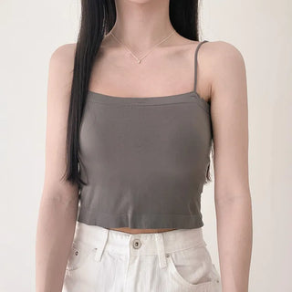 Soft Cheese Square Sleeveless Bralette in 2 Lengths