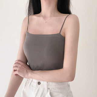 Soft Cheese Square Sleeveless Bralette in 2 Lengths