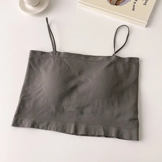 Soft Cheese Square Sleeveless Bralette in 2 Lengths