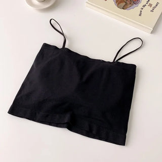 Soft Cheese Square Sleeveless Bralette in 2 Lengths