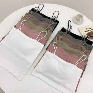 Soft Cheese Square Sleeveless Bralette in 2 Lengths