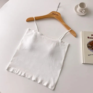 Soft Cheese Square Sleeveless Bralette in 2 Lengths