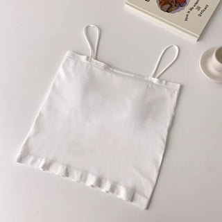 Soft Cheese Square Sleeveless Bralette in 2 Lengths