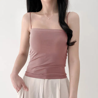 Soft Cheese Square Sleeveless Bralette in 2 Lengths
