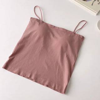 Soft Cheese Square Sleeveless Bralette in 2 Lengths