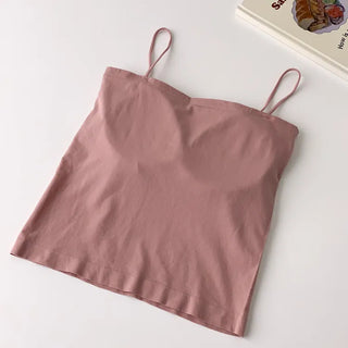 Soft Cheese Square Sleeveless Bralette in 2 Lengths