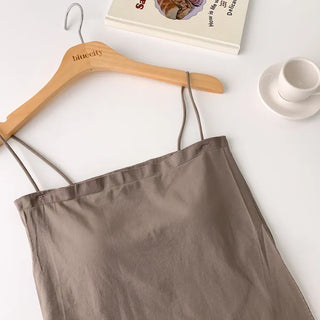 Soft Cheese Square Sleeveless Bralette in 2 Lengths