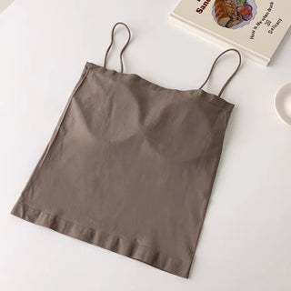 Soft Cheese Square Sleeveless Bralette in 2 Lengths
