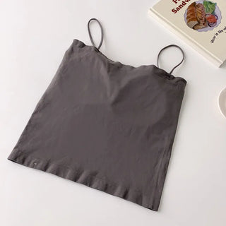 Soft Cheese Square Sleeveless Bralette in 2 Lengths