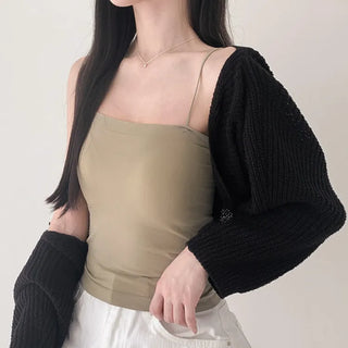 Soft Cheese Square Sleeveless Bralette in 2 Lengths