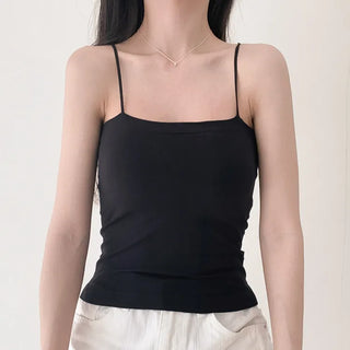 Soft Cheese Square Sleeveless Bralette in 2 Lengths