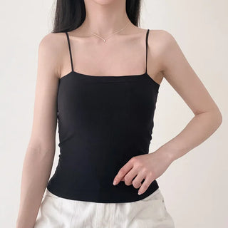 Soft Cheese Square Sleeveless Bralette in 2 Lengths