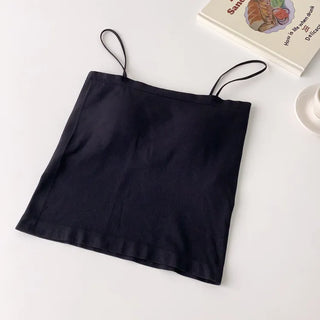 Soft Cheese Square Sleeveless Bralette in 2 Lengths