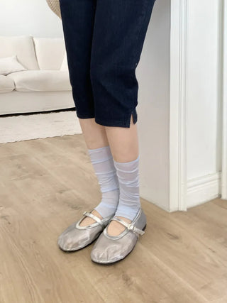 Summer Layer Cotton Color See-through Short Leg Warmers