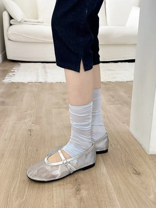 Summer Layer Cotton Color See-through Short Leg Warmers