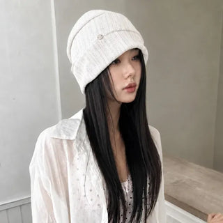 Modern Coin Soft See-through Knit Beanie Hat