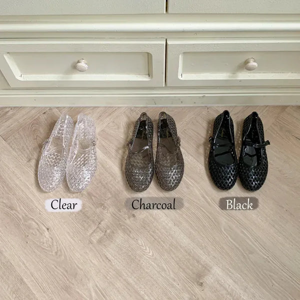 Merry Buckle Flat Shoes Summer Flats Sandals Jelly Shoes